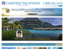 Tablet Screenshot of carefreevacations.com